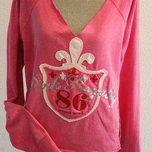 Victoria's Secret Pink Royalty 86 Raw Edge Sweat S